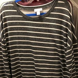 Gray Xl Loft Zipper Sweater